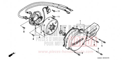 LEFT CRANKCASE COVER/ GENERATOR CR80RR de 1994